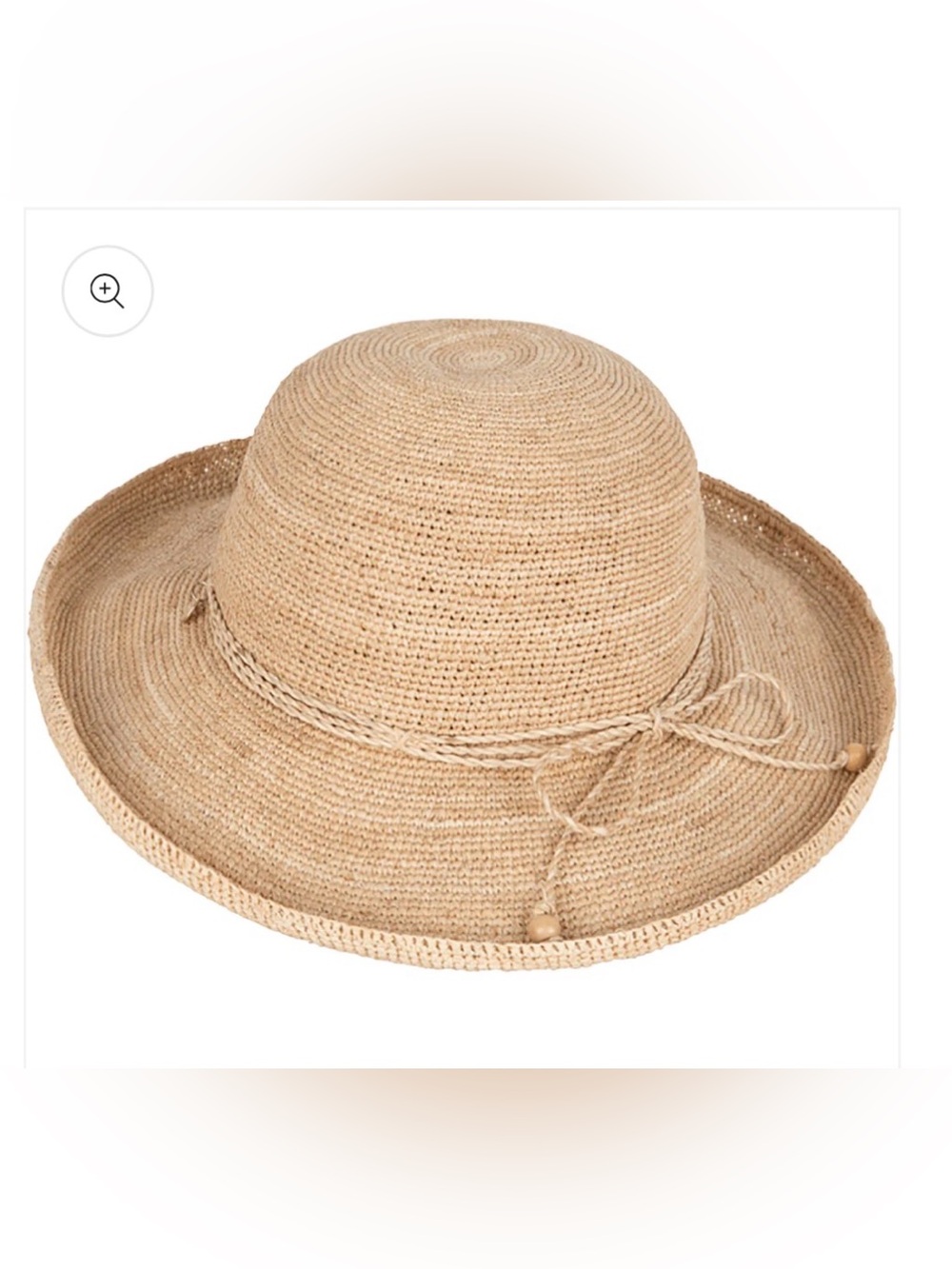 KOORINGAL Maria Women’s Upturn Hat Size 58 cm Raffia Tan